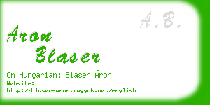 aron blaser business card